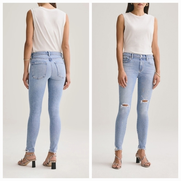 AGOLDE Sophie Mid Rise Ankle Jeans in Shrine size 24 NWT - Picture 1 of 13